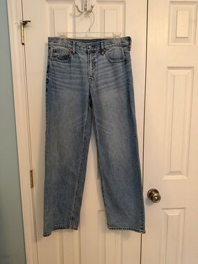 American Eagle Outfitters High-Rise Light Blue Women's Jeans Stovepipe Strigid 4